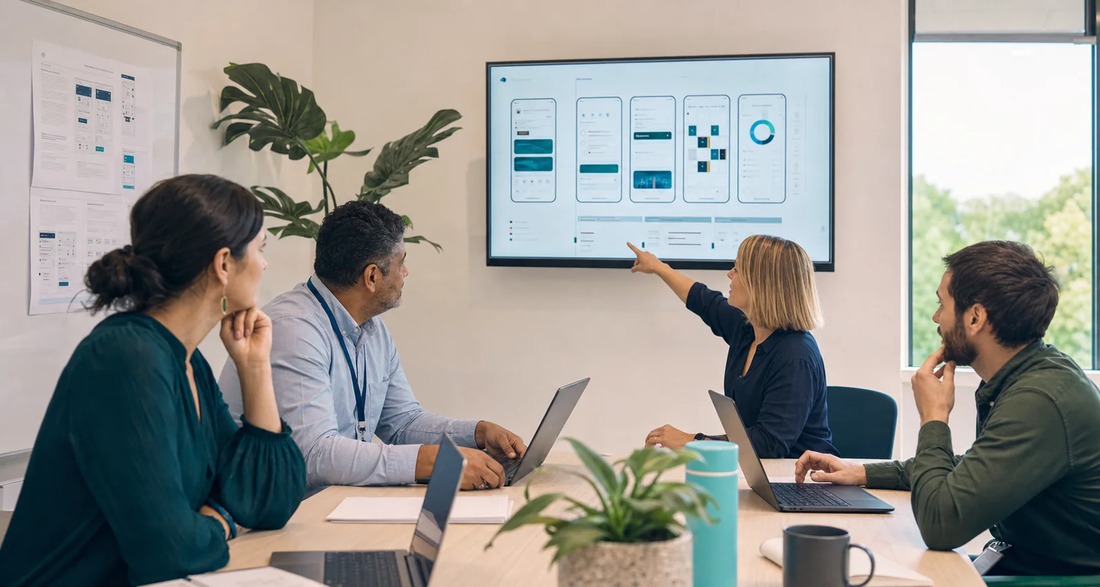 A clinical and operations team planning a digital mental-health platform rollout